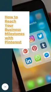 Photo with text:  How to reach your business milestones with Pinterest